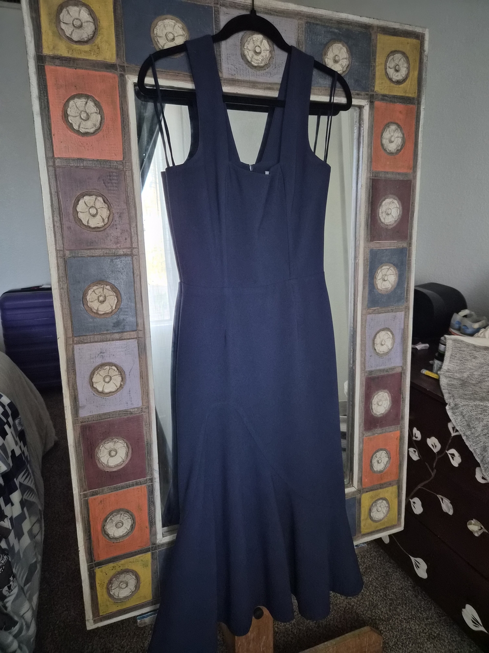 Dress the Population Navy Sleeveless Mermaid Maxi Dress